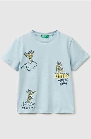 Majica s kratkimi rokavi in potiskom