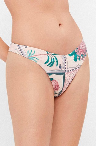 Printed brazilian bikini bottom
