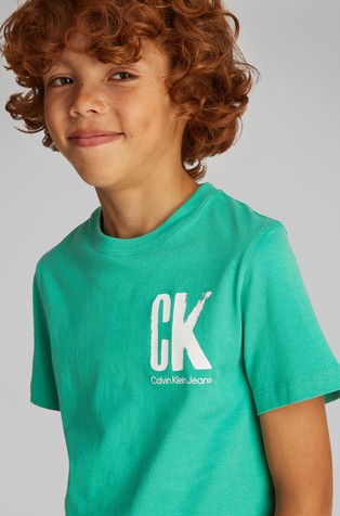 CALVIN KLEIN Logo T-shirt Green 3