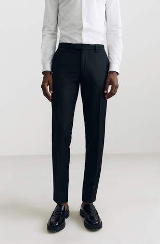 Slim fit trousers in stretch wool blend