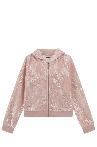 Sequins sweatshirt with hood