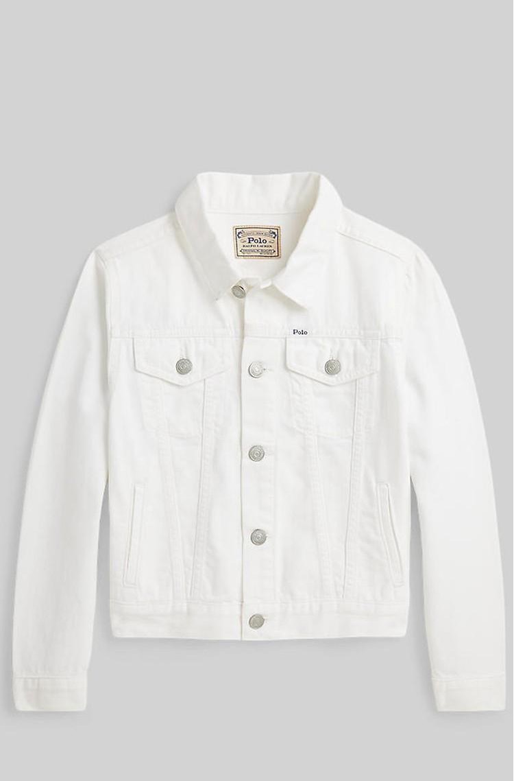 RALPH LAUREN Trucker bombažna denim jakna Bela - White 