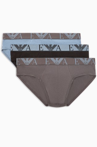 Three-pack of briefs with bold monogram logo