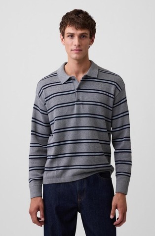 Relaxed Polo Sweater
