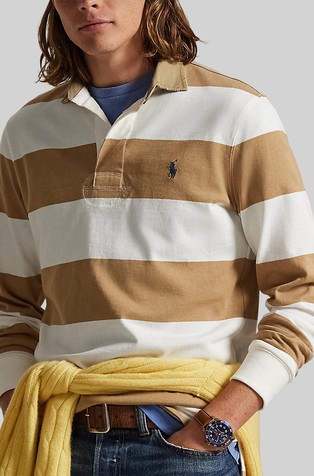 Classic fit Striped Rugby Shirt