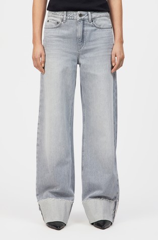 Relaxed fit bombažne jeans hlače