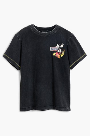 DESIGUAL Mickey Mouse front and back printed T-shirt Black 5