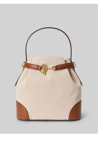 Blaike Canvas Leather-trim Bucket Bag