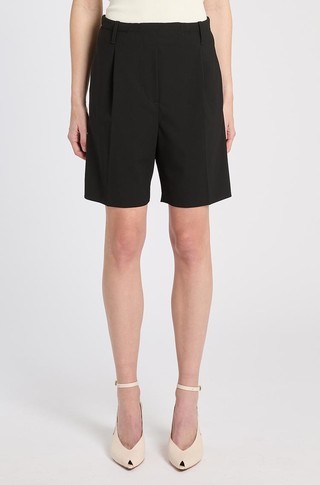 Regular fit virgin wool shorts