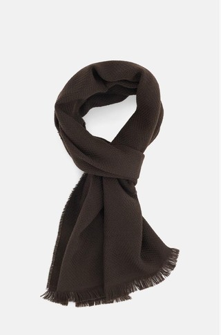 Scarf with Knitted Motif in Wool