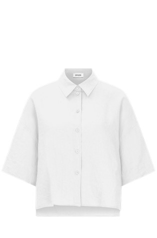 Boxy shirt blouse in summery linen