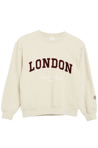 Cozy oversized sweatshirt with flock print