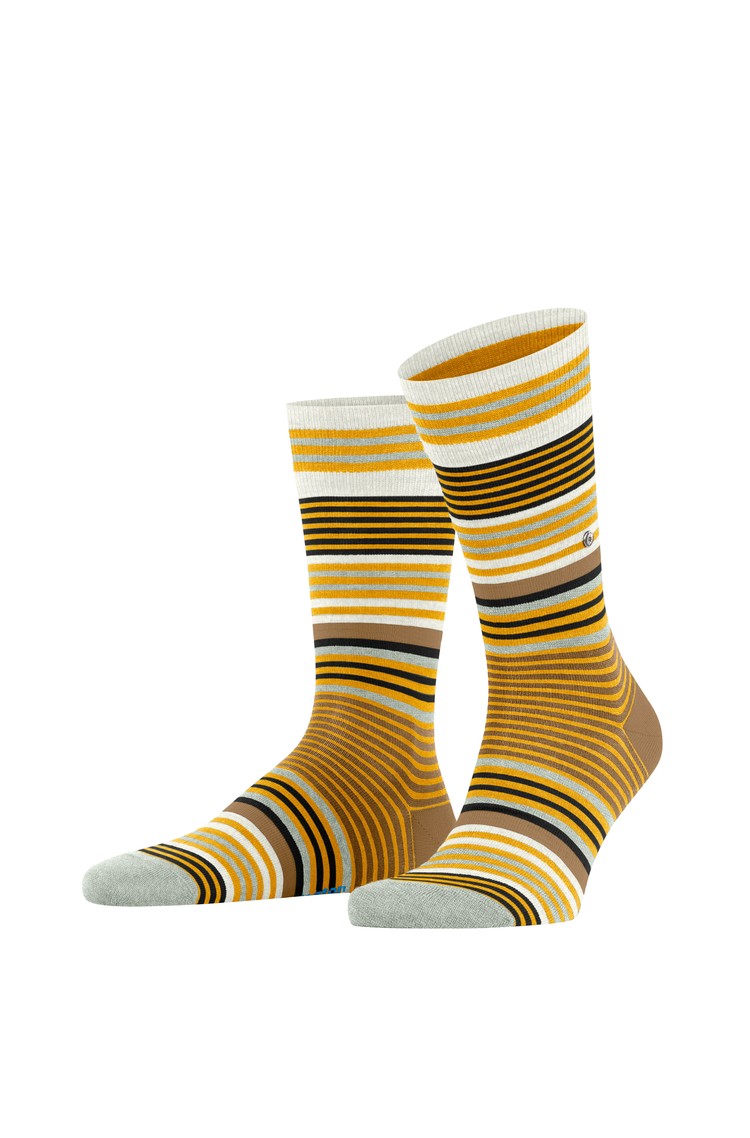 BURLINGTON Stripe Wool blend Men Socks Solar 