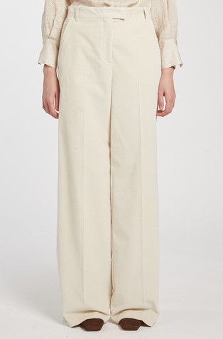 Žametne hlače s širokimi hlačnicami