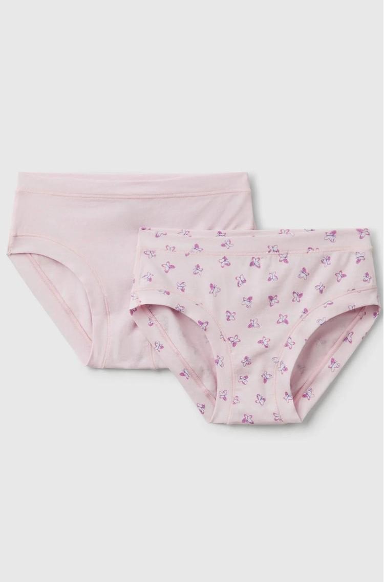 BENETTON Paket 2 spodnjih hlačk iz raztegljivega organskega bombaža Roza - Pink 