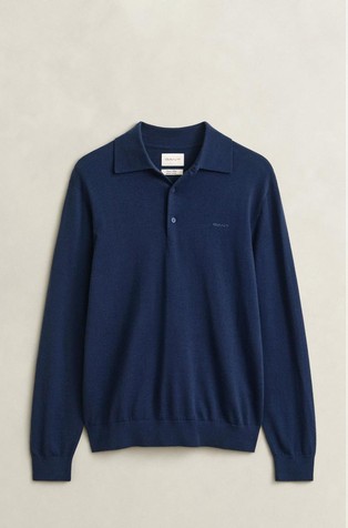 Extra Fine Merino Wool Polo Sweater