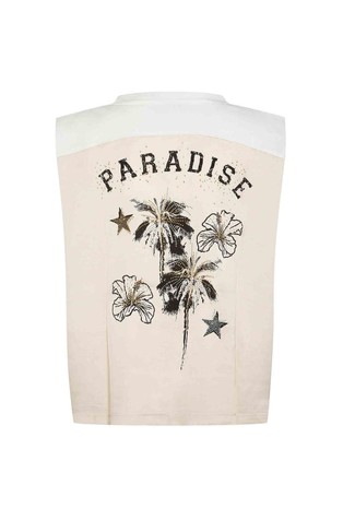AKEP Oversized fit top with back print White 4