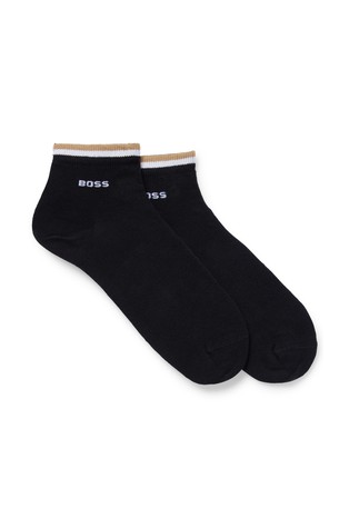 Two-pack of short-length socks with signature stripe