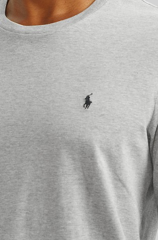 RALPH LAUREN Bombažna majica z dolgimi rokavi Siva - Gray 3