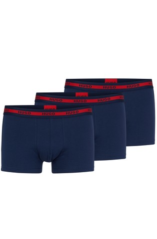 Three-pack of stretch-cotton trunks with logo waistbands