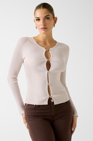 Logo buttons cardigan