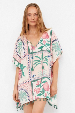 Vzorčast viskozen kaftan