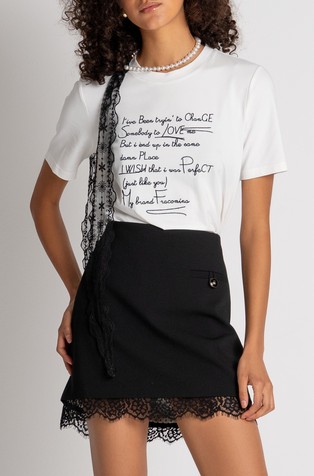 Mini skirt slim fit with lace