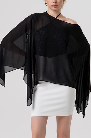 Široko ogrinjalo iz žoržeta