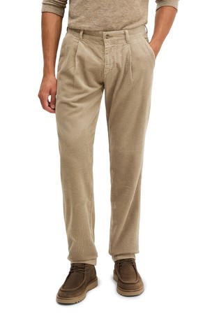 Tapered fit corduroy pants in organic cotton