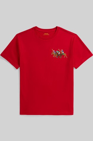 Triple-pony Cotton Jersey Tee