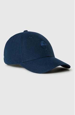 Linen blend baseball cap