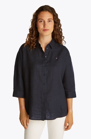 Relaxed fit lanena srajca