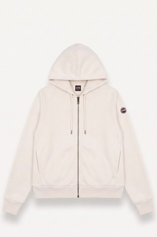 Full-zip hoody in cotton-blend