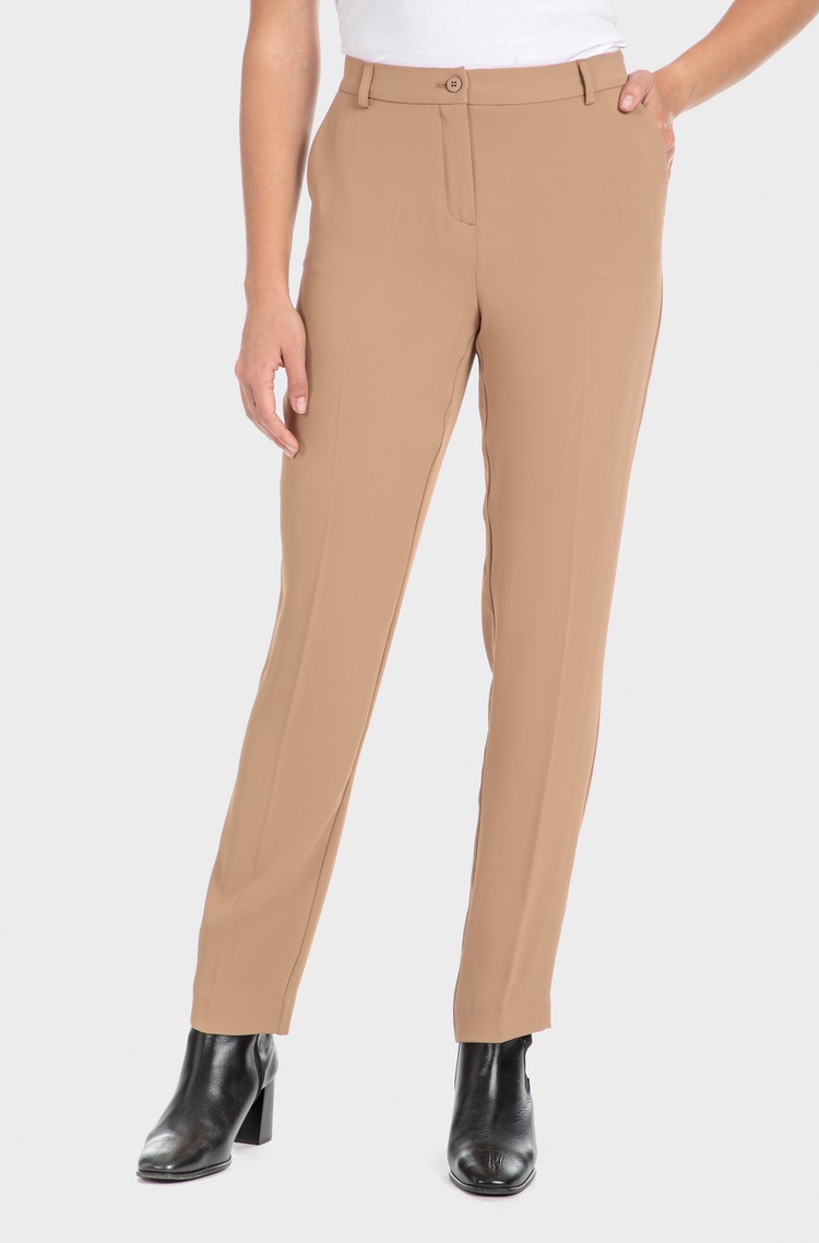 PUNT ROMA Slim fit trousers Beige 