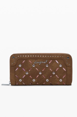 Večja perforirana denarnica iz umetnega usnja