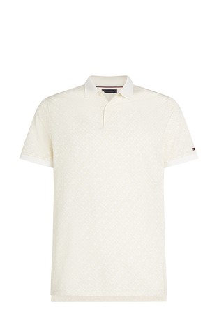 Regular fit polo majica z vzorcem TH monogramov