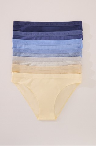 Paket 7 spodnjih hlačk iz raztegljivega bombaža