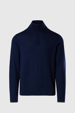 Merino wool half-zip sweater