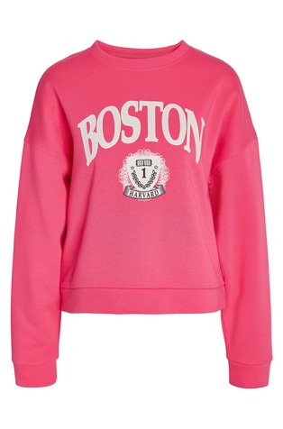 NOISY MAY NMARYA relaxed fit pulover Roza - Hot Pink 5