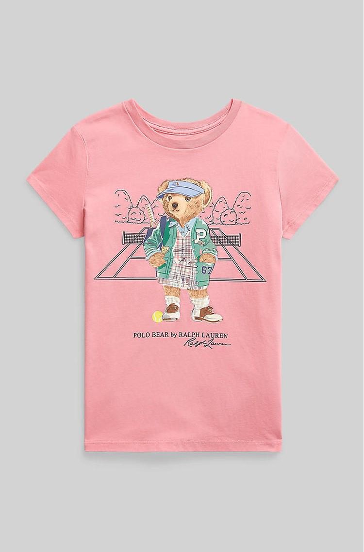 RALPH LAUREN Polo Bear Cotton Jersey Tee Faded Peony 