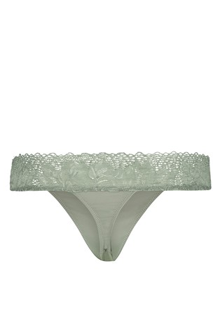 SKINY Every day in lace nature čipkaste tangice iz mikrofibre Zelena - Olive 4