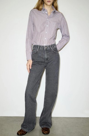 Re-Edit ohlapne jeans hlače in ujemajoča shopper torba