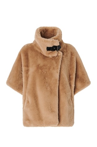 Faux fur cape