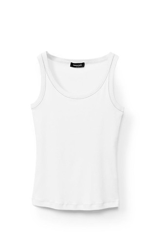 Ribbed jersey tank top