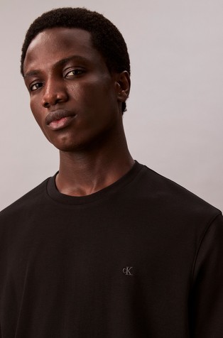 CALVIN KLEIN Majica s kratkimi rokavi iz pima bombaža Črna - Black 5