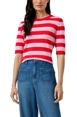 Striped fine knit sweater