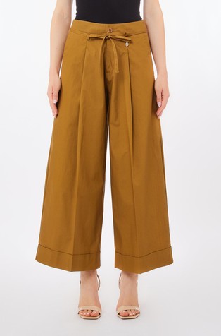 Relaxed fit hlače iz bombažnega poplina
