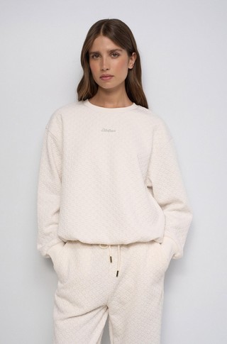 Jacquard and lurex sweatshirt