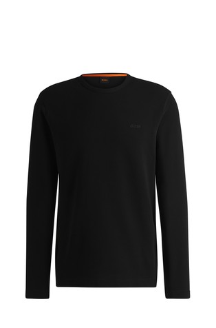 Cotton-blend regular-fit T-shirt with embroidered logo