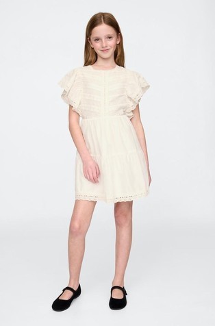 Kids Lace Tiered Ruffle Dress